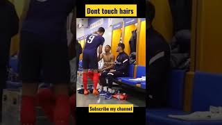 Don't touch #mbappe hairs⚽🔥🤣||#kylianmbappe #shorts #viral #fifa #football