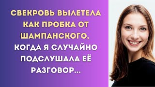 Свекровь вылетела как пробка от шампанского, когда я случайно подслушала её разговор...