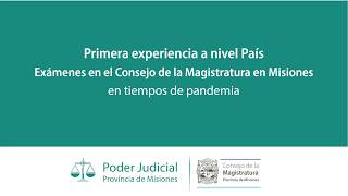 Exámenes en el Consejo de la Magistratura de Misiones en tiempo de pandemia