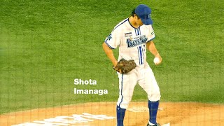 バットを拾って手渡す今永昇太選手 この日最後の投球 【横浜DeNAベイスターズ 2023/08/22】