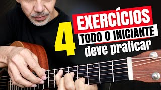 4 EXERCICIOS DIÁRIOS QUE TODO INICIANTE DEVE PRATICAR - Aula de violão completa - Sidimar Antunes