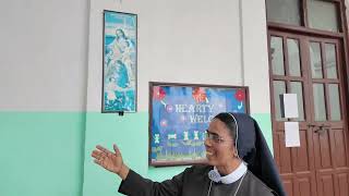 Sr. Jamesy, the programme coordinateor, Institute Mater Dei, speaks to Fr. Dominic Emmanuel SVD