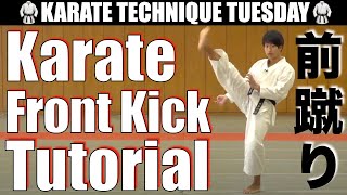 Karate Front Kick/Mae Geri Tutorial｜Karate Technique Tuesday Episode #4