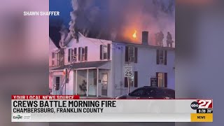 Crews battle residential fire in Chambersburg