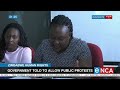 Zimbabwean government told to allow public protests