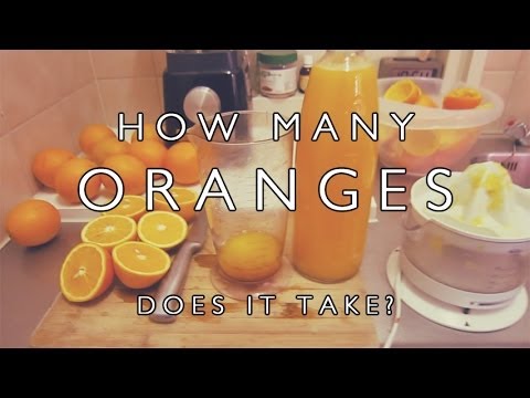 How many oranges make 2 cups of juice?