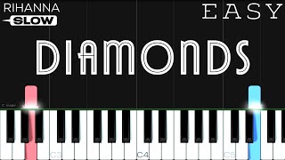 Rihanna - Diamonds | SLOW EASY Piano Tutorial