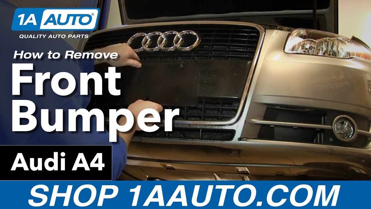 How To Remove Front Bumper Cover 2004-09 Audi A4 | 1A Auto