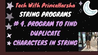 4.String programs in java - Program to print duplicate characters in string