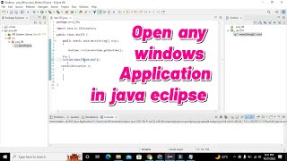 how to open an external windows app in java eclipse | open an external program in java eclipse