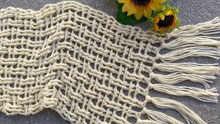 Crochet Lace Spring Scarf Tutorial