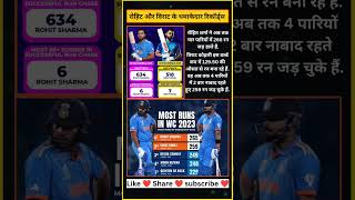 Rohit Sharma & Virat Kohli 🤔| बनाया अनोखा रिकॉर्ड 😱#shorts #cricket #worldcup #viral #youtubeshorts