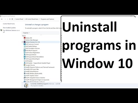 How to uninstall programs or software in Window 10 How to uninstall programs or software in Window 10