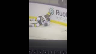 Rutger McGroarty Gets Hit, Injured And Stretcherd Off Ice