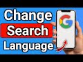 How to change Google search language