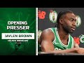 Jaylen Brown TEASES Big Announcement and Discusses Olympics | Celtics Media Day