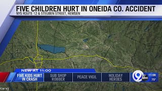 Five children hurt in Oneida Co. crash