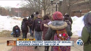 Students protest handling of sexual violence cases at the University of Michigan