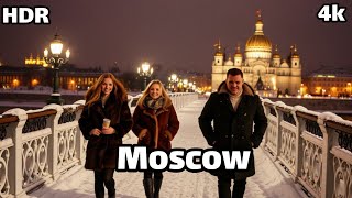 Nightlife lifestyle❄️. Moscow has its own surprises at night - a walking tour along the Moscow River