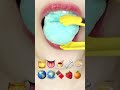 asmr 🍯👅🍮🦴🍜🌏🧊🍫🍓🍊 emoji food 이모지 먹방 sped up