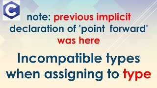 note: previous implicit declaration of ‘point_forward’ was here [SOLVED]