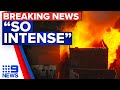 Massive building fire in Sydney sending smoke over city | 9 News Australia