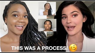 AFRICAN GIRL TRIES KYLIE JENNER MAKE UP TUTORIAL