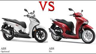 Honda SH 300 vs Honda SH 350i Test specification comparison