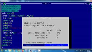 Copy one string into another using pointers in C.