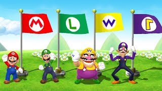 Mario Party 9 Minigames - Mario vs Luigi vs Wario vs Walugi (Master CPU)