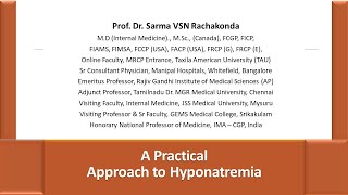 Hyponatremia - A Practice Guide