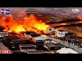 Terrifying : huge lava flowing at high speed towards the settlement of Reykjavik