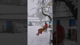 Swinging Through the Snow. Winter Magic Outdoors! ❄️🎠