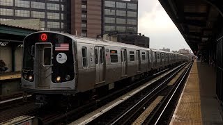 BMT Jamaica Line: (J) (Z) Exp and (M) Lcl Trains @ Flushing Ave (R32, R42, R143, R160A-1, R179)