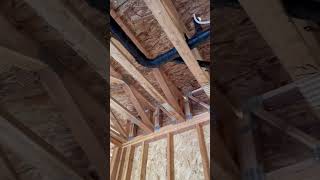 Plumbing stack plumbing in the ceiling #shorts #construction #plumbing