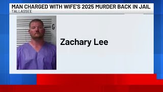 Man charged with wife's 2025 murder back in jail