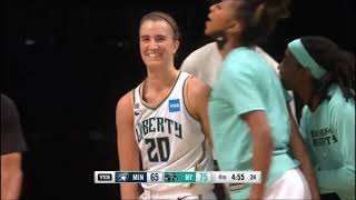 SABRINA IONESCU GETS TRIPLE-DOUBLE FOR THE LIBERTY. #WNBA #Liberty