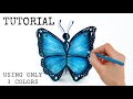 How To Draw A Butterfly | Colored Pencil Drawing For Beginners