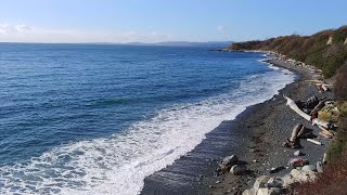 Spiral Beach Walk on a Sunny November 16, 2021 in 4k