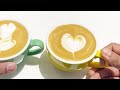 how to make latte art designs with perfect milk pouring and espresso brewing step by step guide