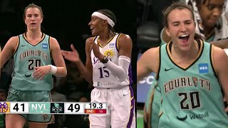 Sabrina Ionescu TAUNTED By Sykes, Then Hits A 3 On The Next Play! | L.A. Sparks vs NY Liberty #WNBA