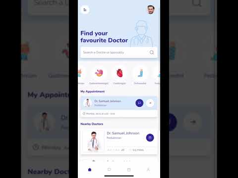 UI design of medical app in Adobe XD – UI #Shorts of healthcare doctor app