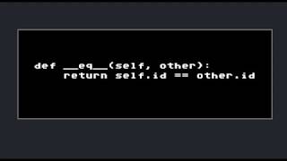 Object equality in Python.