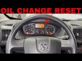 Ram ProMaster Oil Change Required Reset