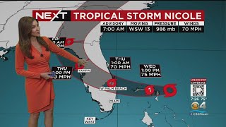 NEXT Weather: Tropical Storm Nicole 11/9/2022 7AM
