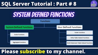 📊 SQL Functions | System Defined Functions in SQL Server | SQL Server Tutorial for Beginners
