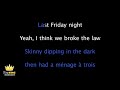 katy perry last friday night t.g.i.f karaoke version