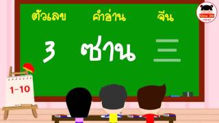 สอนภาษาจีน 1-10 | เรียนภาษาจีน การ์ตูนสอนภาษาจีน Kids2D