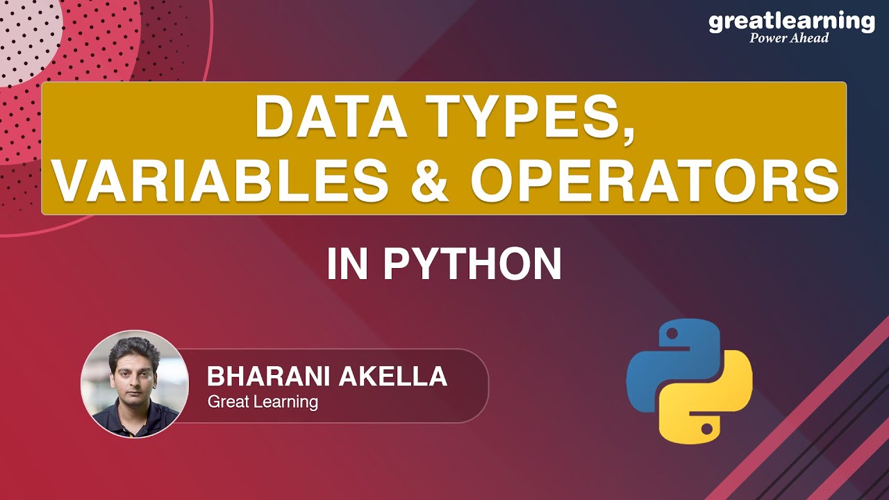 Data Types Variables And Operators In Python | Python Fundamentals ...