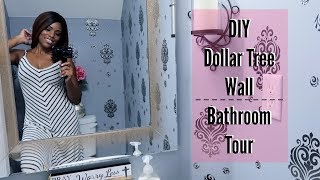 💖 Glam Home 💖 DIY Dollar Tree Wall Transformation | Powder Room Tour